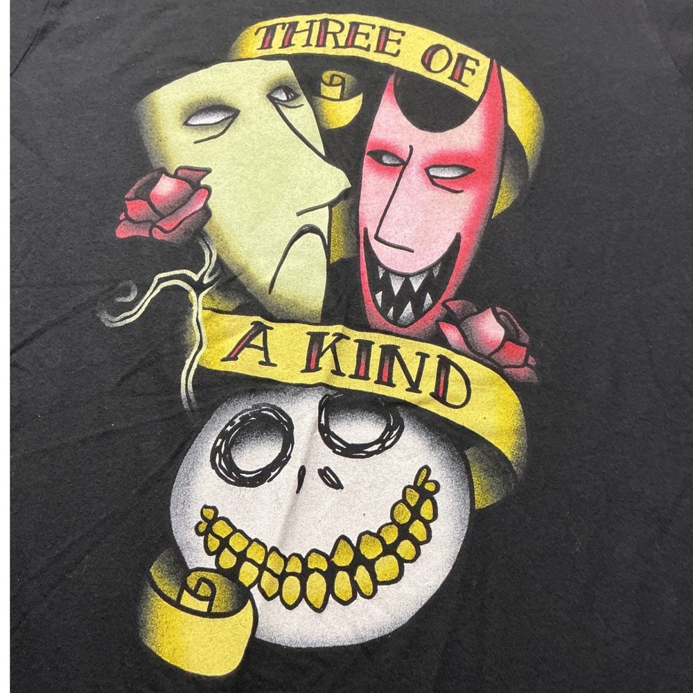 Disney Nightmare Before Christmas Three Of A Kind Graphic Tee Black Medium - Picture 2 of 6